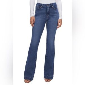 Good American Indigo Blue Women's Flare Jeans